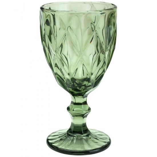 Taça Avulsa 350ml de Vidro Diamond Verde